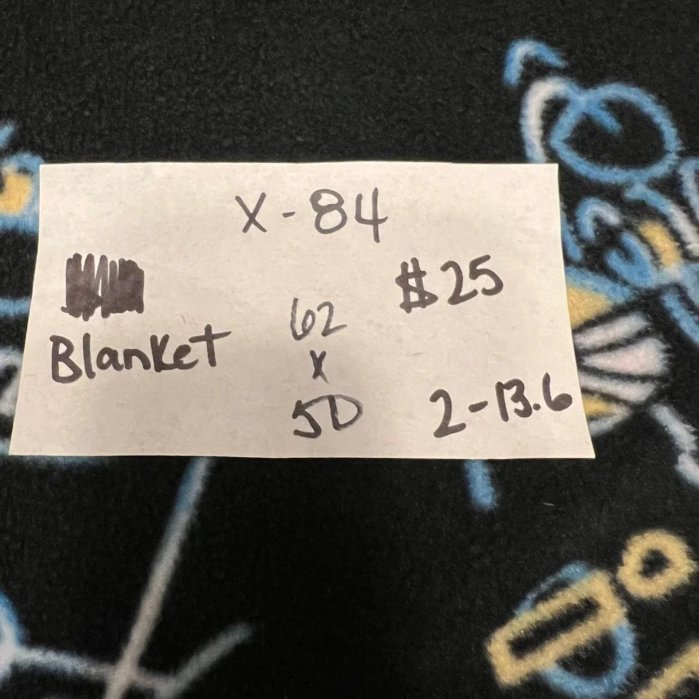 Handmade Hockey Fleece Tie Blanket (x-84)